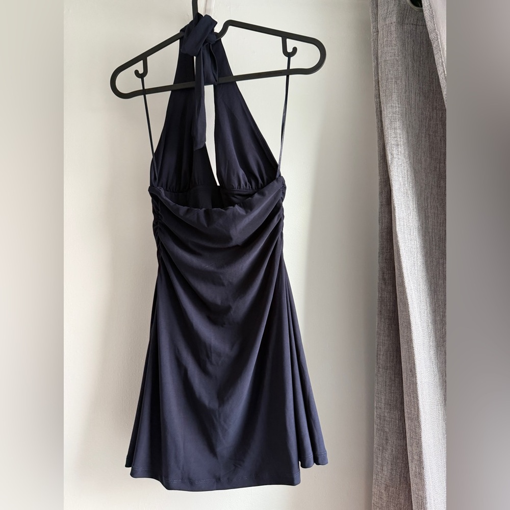 Bershka navy Halter Mini Dress - Picture 8 of 9